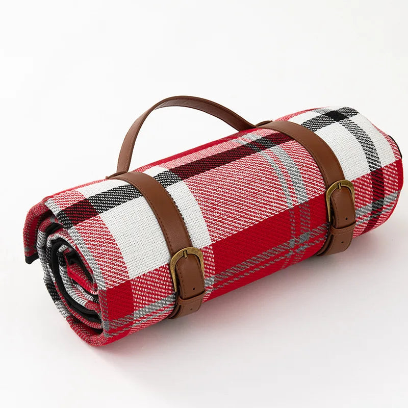 Manta de picnic impermeable con correa de cuero | Brehn