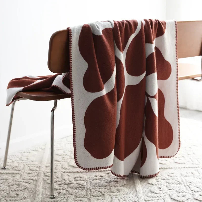 NordLuxe | Manta de Jacquard | Imitación de Cachemira | Suave y Cálida | Cubierta de Sofá y Manta de Estilo Nórdico