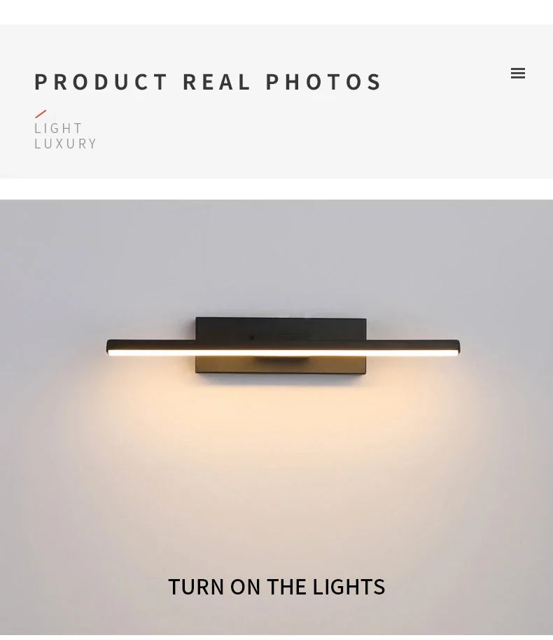 AuroLite Lámpara de pared LED ajustable | Ángulo de giro de 330° | Diseño moderno para dormitorio y sala de estar | Aluminio