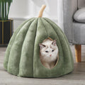 PumpkinPaws | Cama Cerrada Acogedora para Gatos en Invierno