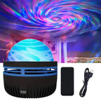 Polariva Proyector de Auroras Boreales | Sincronización de Música y Control Remoto | Luz Ambiental RGB | Carga por USB | 7,8×7,8×8,7 cm