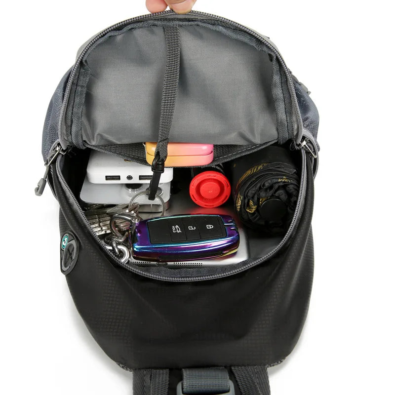 BowLift | SecurePack | Mochila de Hombro Impermeable Antirrobo con Múltiples Bolsillos – Bolsa de Viaje Cruzada Ligera