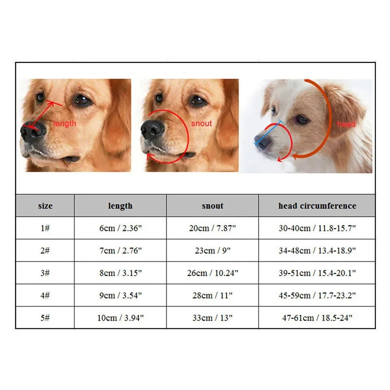 Bozal de Silicona Ajustable para Perros | Control Anti-Mordidas, Entrenamiento y Ladridos