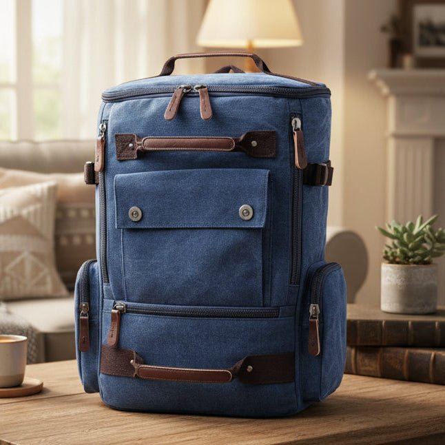 VINTAGECANVAS Sac à dos – Élégant & Fonctionnel avec compartiment pour ordinateur portable pour le quotidien & les aventures