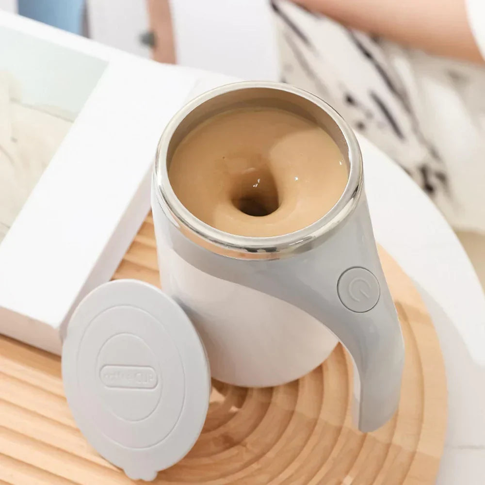 QuickStir - Taza auto-mezcladora sin esfuerzo para bebidas perfectamente mezcladas