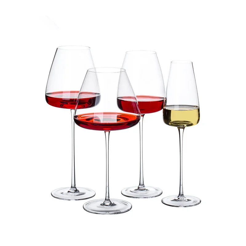 Juegos de 2, 4 y 6 Copas de Vino y Champán de Cristal Hechas a Mano - 4 Tamaños | Kalsten