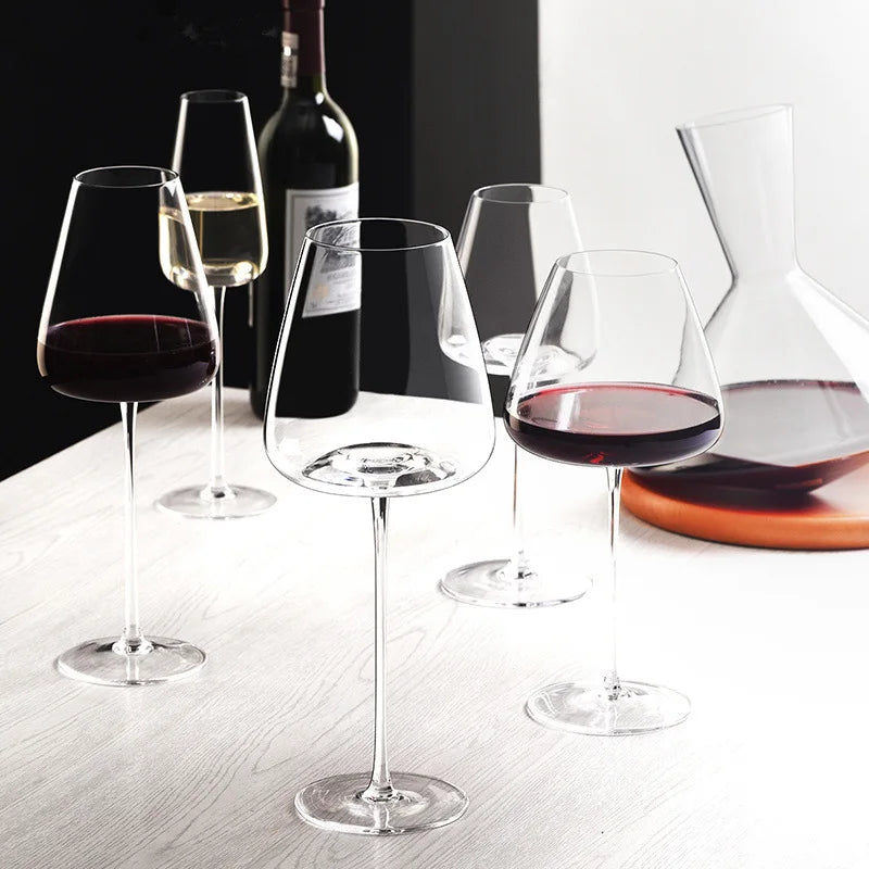 Juegos de 2, 4 y 6 Copas de Vino y Champán de Cristal Hechas a Mano - 4 Tamaños | Kalsten
