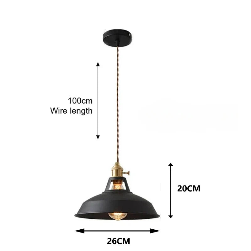 Lámpara colgante retro-industrial – Lámpara vintage para cocina y bar