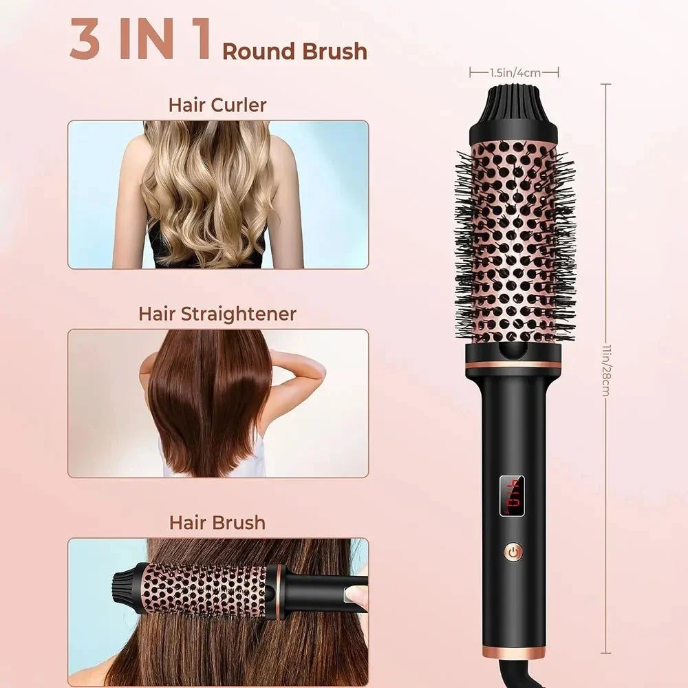 Stylique Plancha de Cabello y Rizador 3 en 1 | Alisar, Ondas, Volumen | Cepillo Anti-Quemaduras
