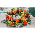Encanto Otoñal Corona de Puerta de Otoño | Calabaza y Ratan | 40 cm | Decoración Artesanal para Otoño y Acción de Gracias