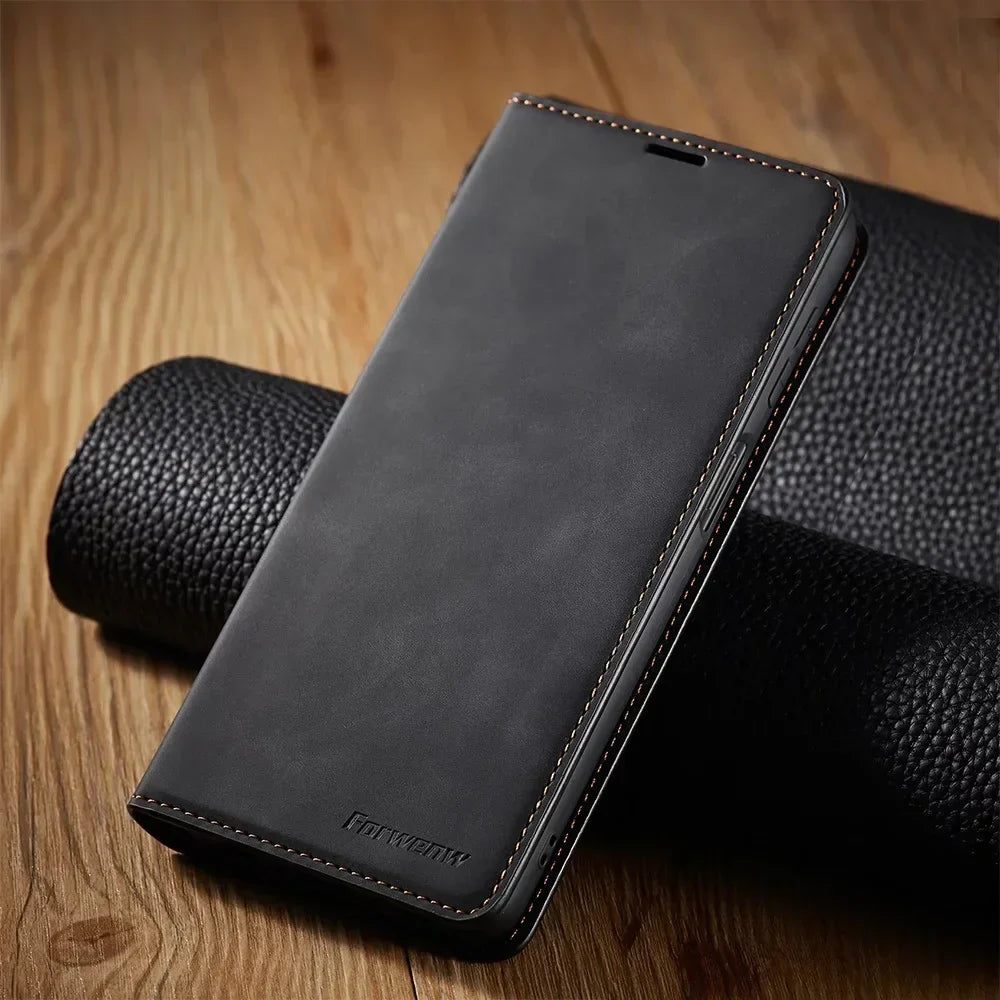 Funda Samsung: Cartera de cuero magnética para una protección elegante