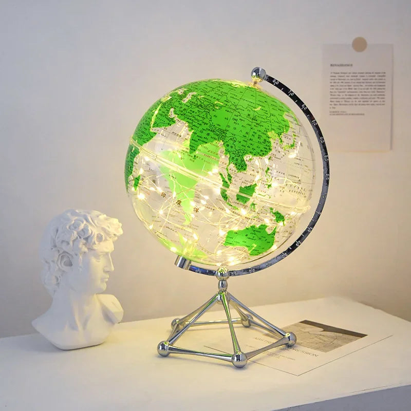 Lámpara de Globo Terráqueo LED Rotativa Royaleva – Pieza de Decoración Belyst Jord