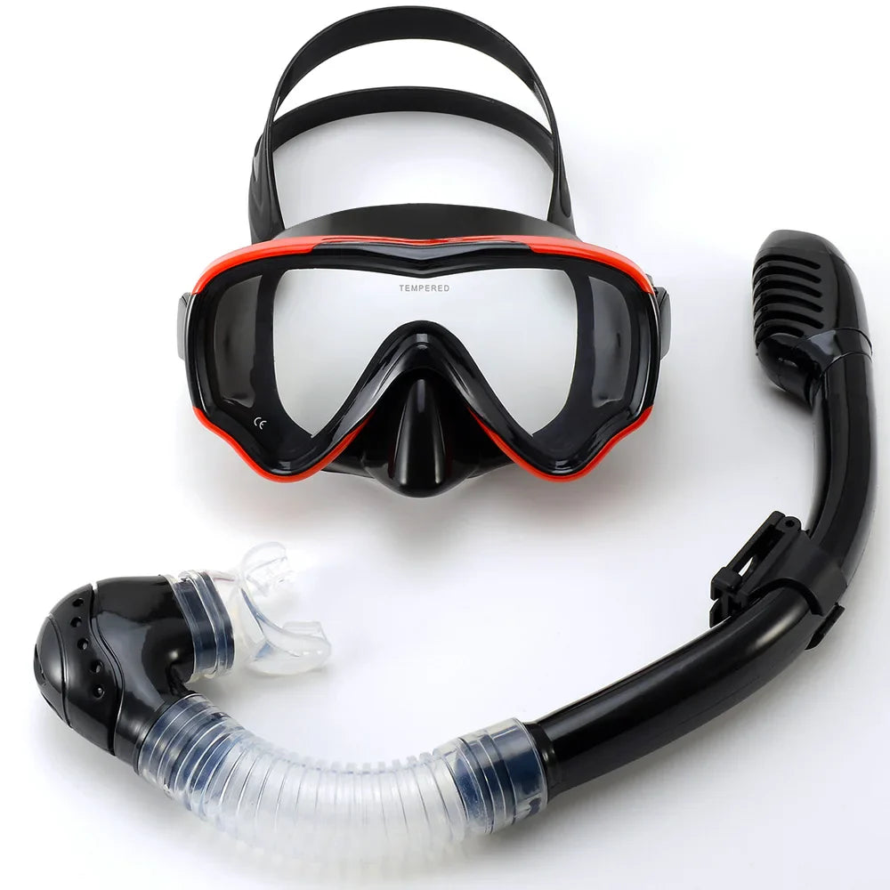AquaJuni Máscara de Buceo para Niños con Snorkel | Antivaho & a Prueba de Fugas | Vidrio Templado & Silicona | Para Niños y Niñas de 7 a 15 Años