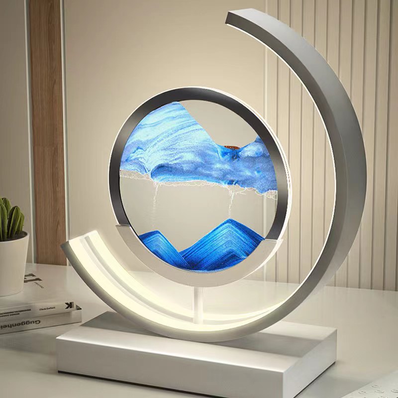 Lámpara de mesa de arte en arena tranquilizante - Decoración hogareña relajante