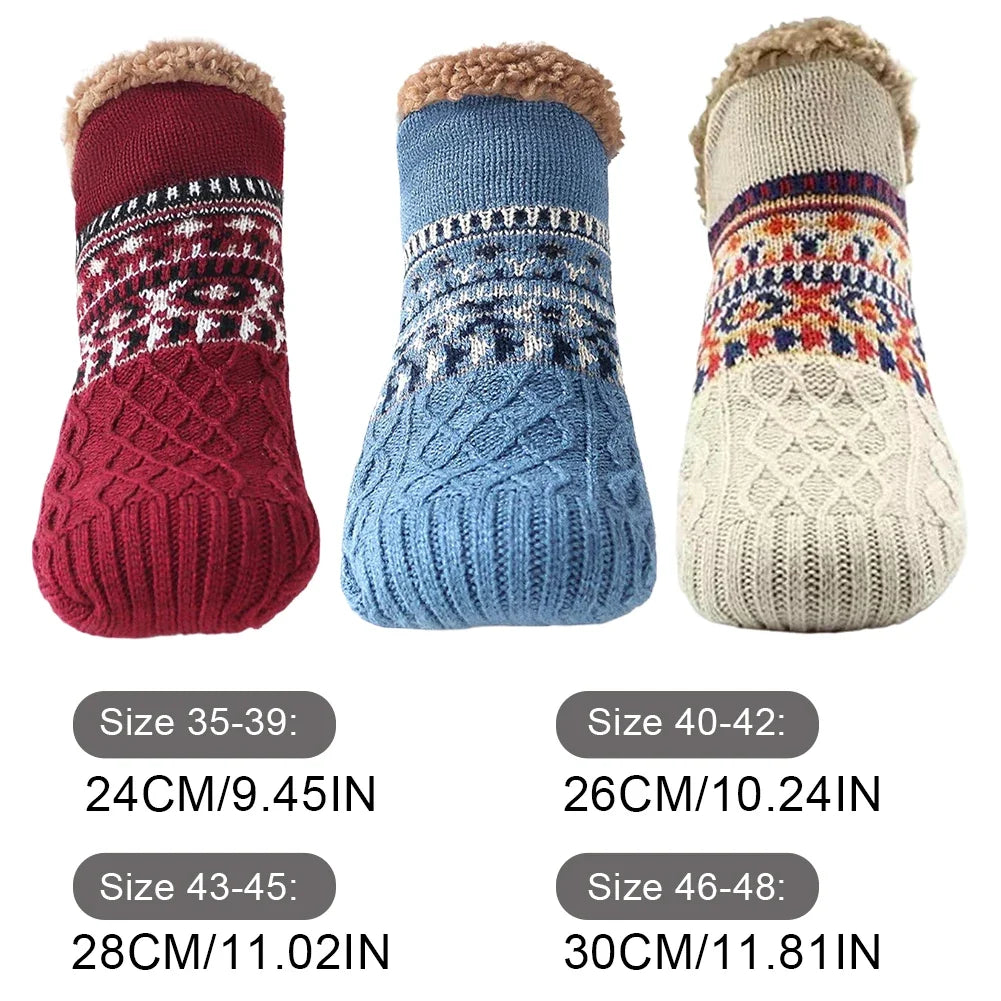 Nordhütte | Calcetines de casa térmicos de invierno | Calcetines antideslizantes de felpa para hombres y mujeres | Forrados y extra cálidos | Suaves calcetines antideslizantes para el hogar y Navidad