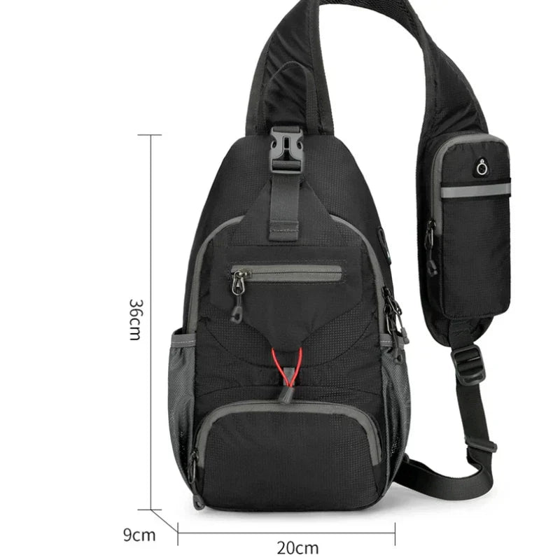 BowLift | SecurePack | Mochila de Hombro Impermeable Antirrobo con Múltiples Bolsillos – Bolsa de Viaje Cruzada Ligera