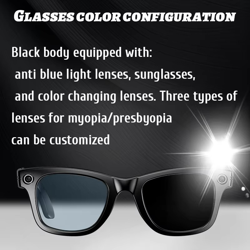 Gafas de Cámara Inteligente con Foto, Video, Traducción y Audio Bluetooth
