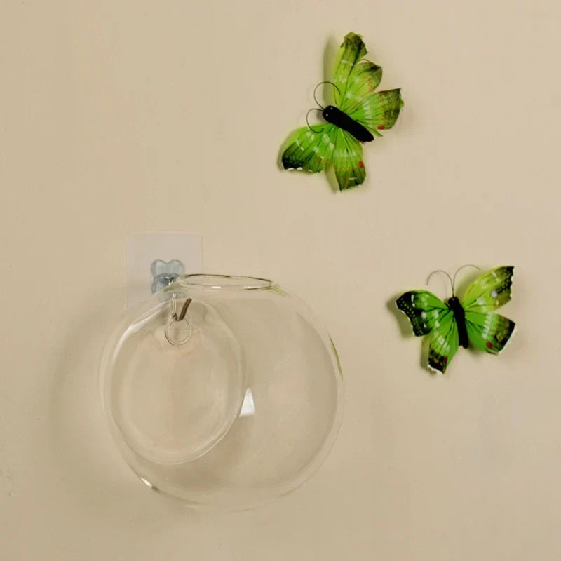AirBloom Hydro Vase - Jarrón Hidrológico Colgante de Vidrio