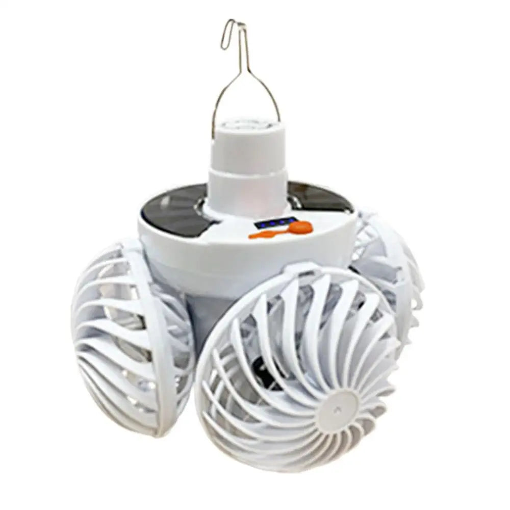 Lámpara Solar de Camping Ventolux con Ventilador | Plegable y Portátil | 3 Niveles de Viento y Iluminación LED | Para Tienda, Terraza y Exterior