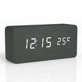 Despertador digital de madera con pantalla LED
