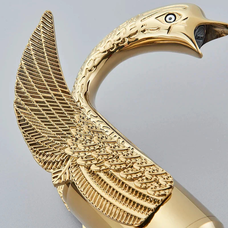 BowLift | Grifo de Lavabo de Mango Único Dorado Swan