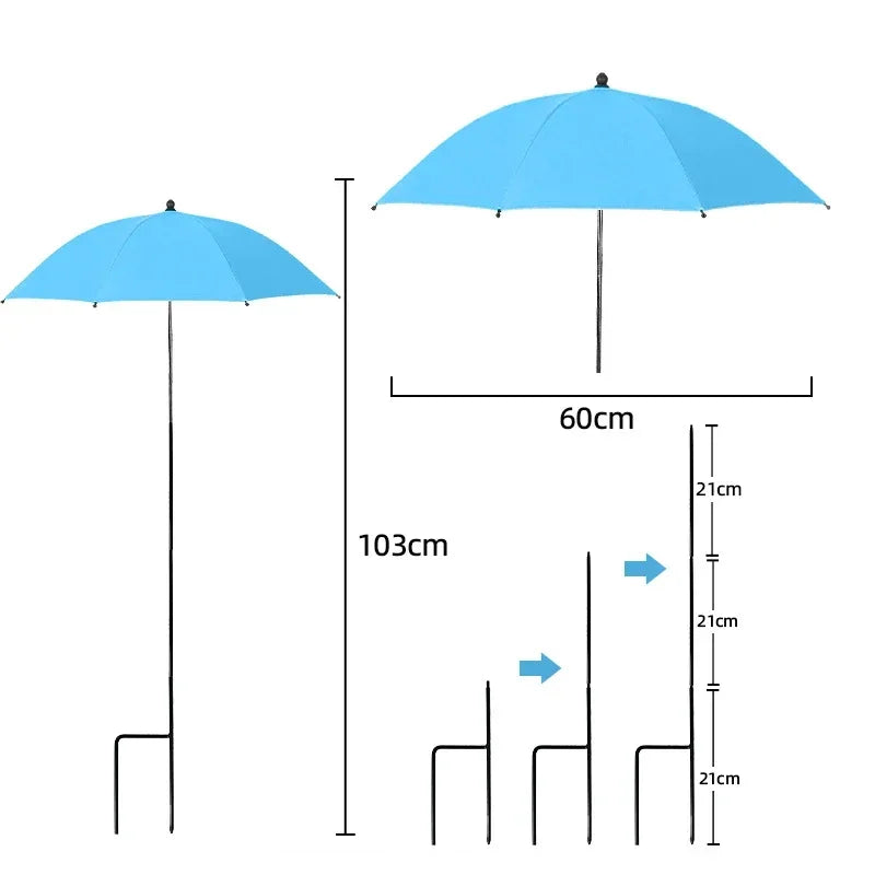 Florashade Protección Solar para Plantas | Protección Ajustable para Plantas | Paraguas Resistente a UV con Estaca de Tierra | Resistente a la Intemperie | Ø 60 cm