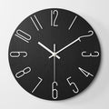 NordicTime - Reloj de pared de madera sin marco para una decoración silenciosa y moderna