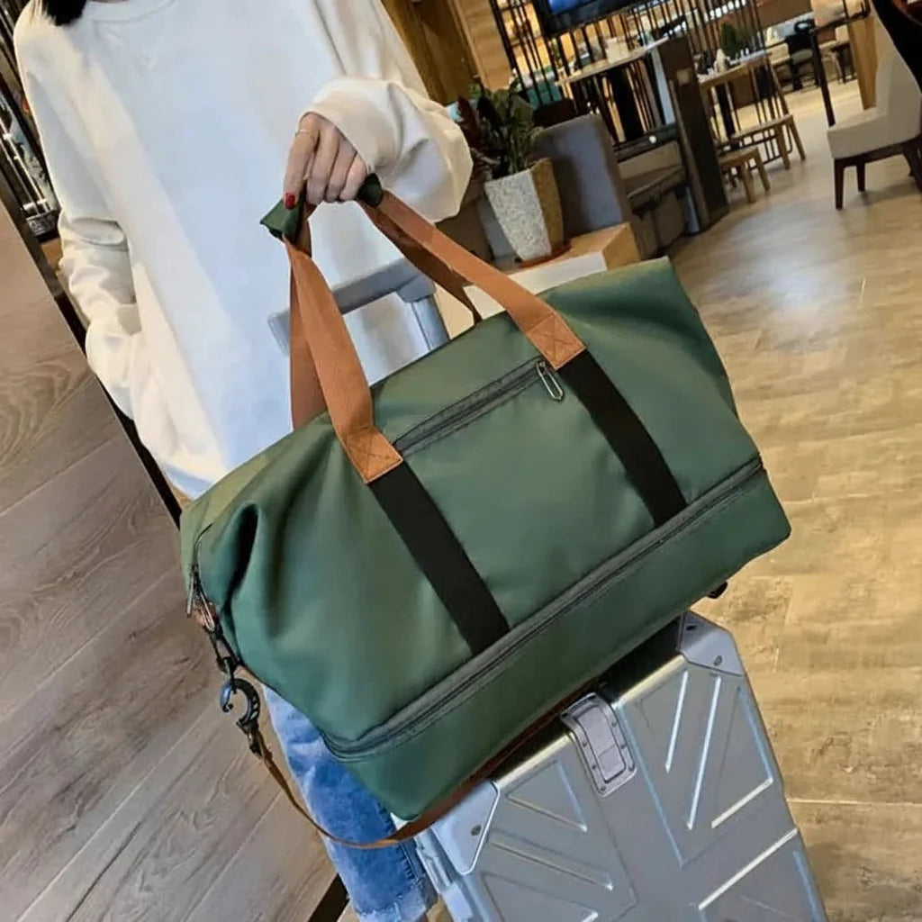 FITVOYAGE – Bolsa de deporte con compartimento para zapatos y compartimento húmedo