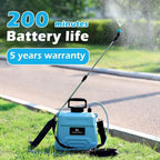 SPRAYMATE Pro Pulverizador a Batería | Botella de Spray de 5 L para Hombro | Carga USB & Boquilla Ajustable | Para Jardín, Limpieza & Control de Malezas