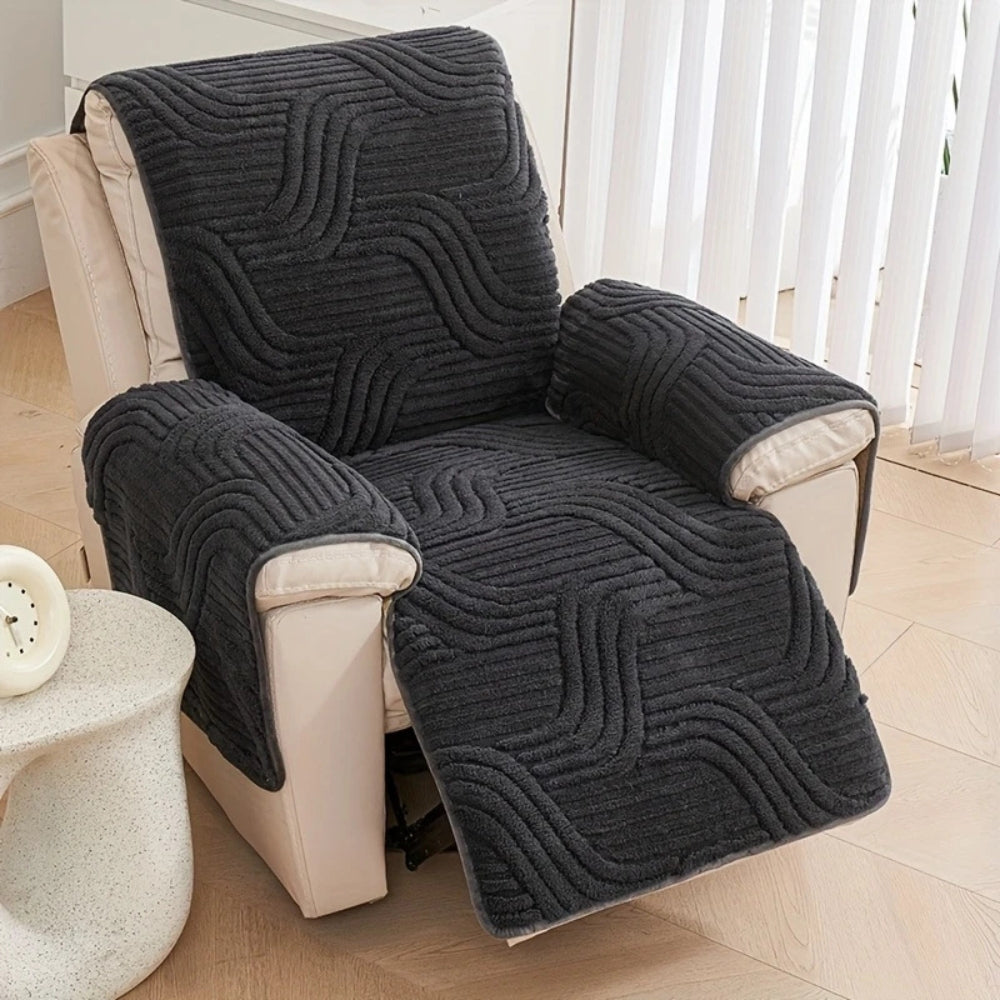 Lisslune | Funda de Sofá Recliner Antideslizante de Terciopelo Silven