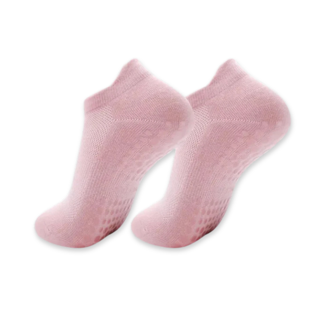 Calcetines Antideslizantes para Yoga y Pilates, Material Elástico Negro, Cómodos y Transpirables