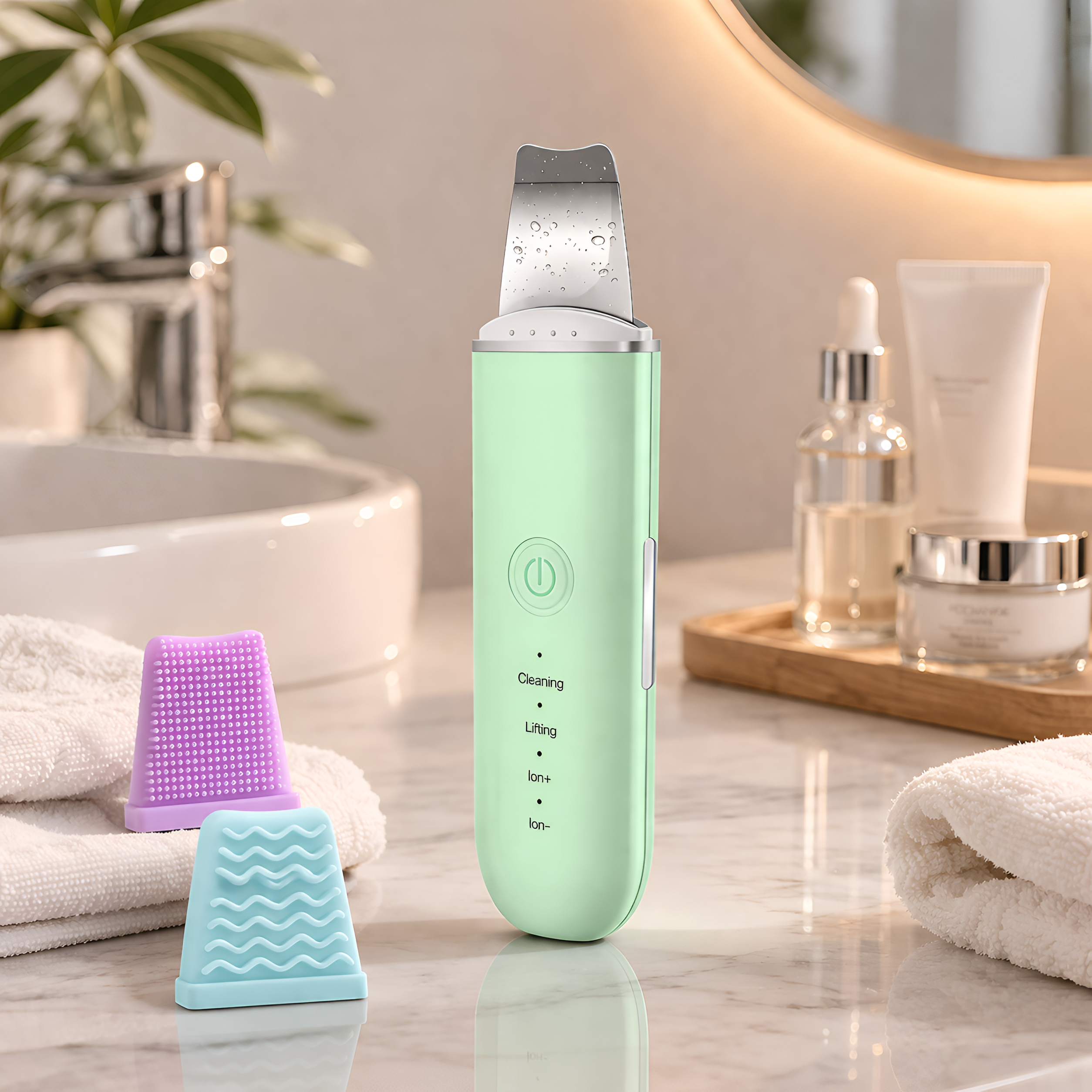 Jettson - Espátula Ultrasónica Facial Limpiadora y Extractor de Comedones