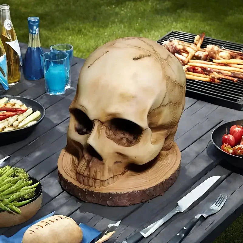 Skully - Soporte para cuchillos con calavera gótica