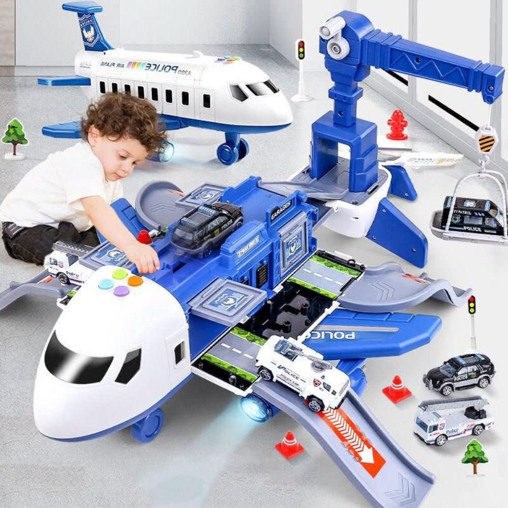SKYQUEST – Conjunto de Aventura AirPlay con Avión y Vehículos para Niños Creativos