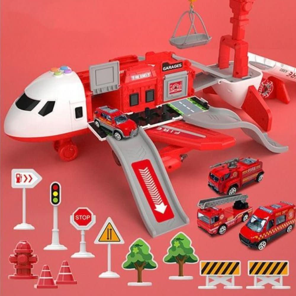 SKYQUEST – Conjunto de Aventura AirPlay con Avión y Vehículos para Niños Creativos
