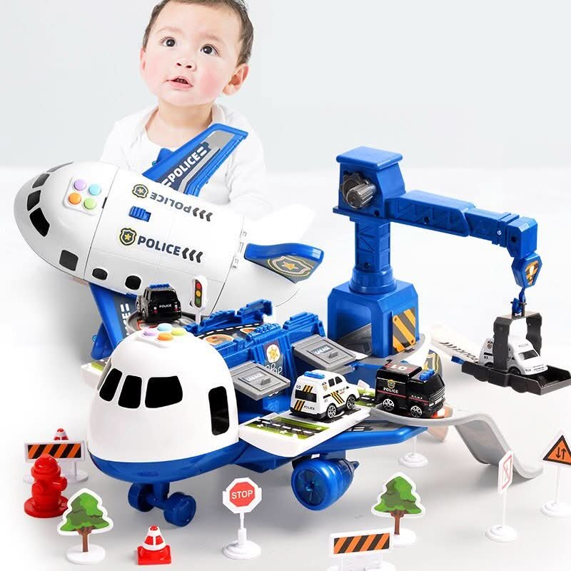 SKYQUEST – Conjunto de Aventura AirPlay con Avión y Vehículos para Niños Creativos