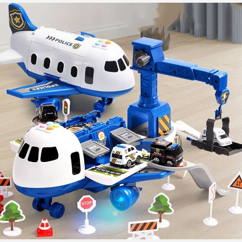 SKYQUEST – Conjunto de Aventura AirPlay con Avión y Vehículos para Niños Creativos