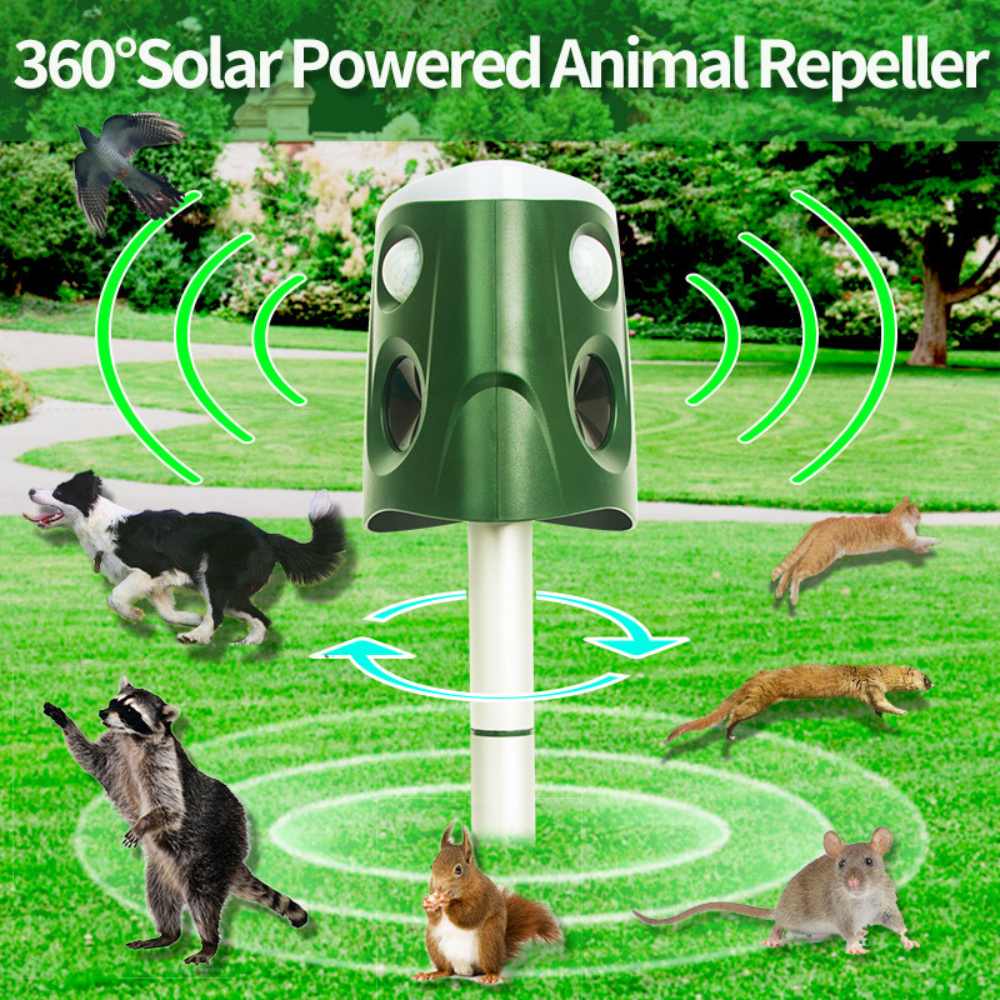 Repelente de Animales 360° 3 en 1