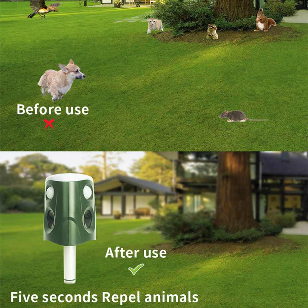 Repelente de Animales 360° 3 en 1