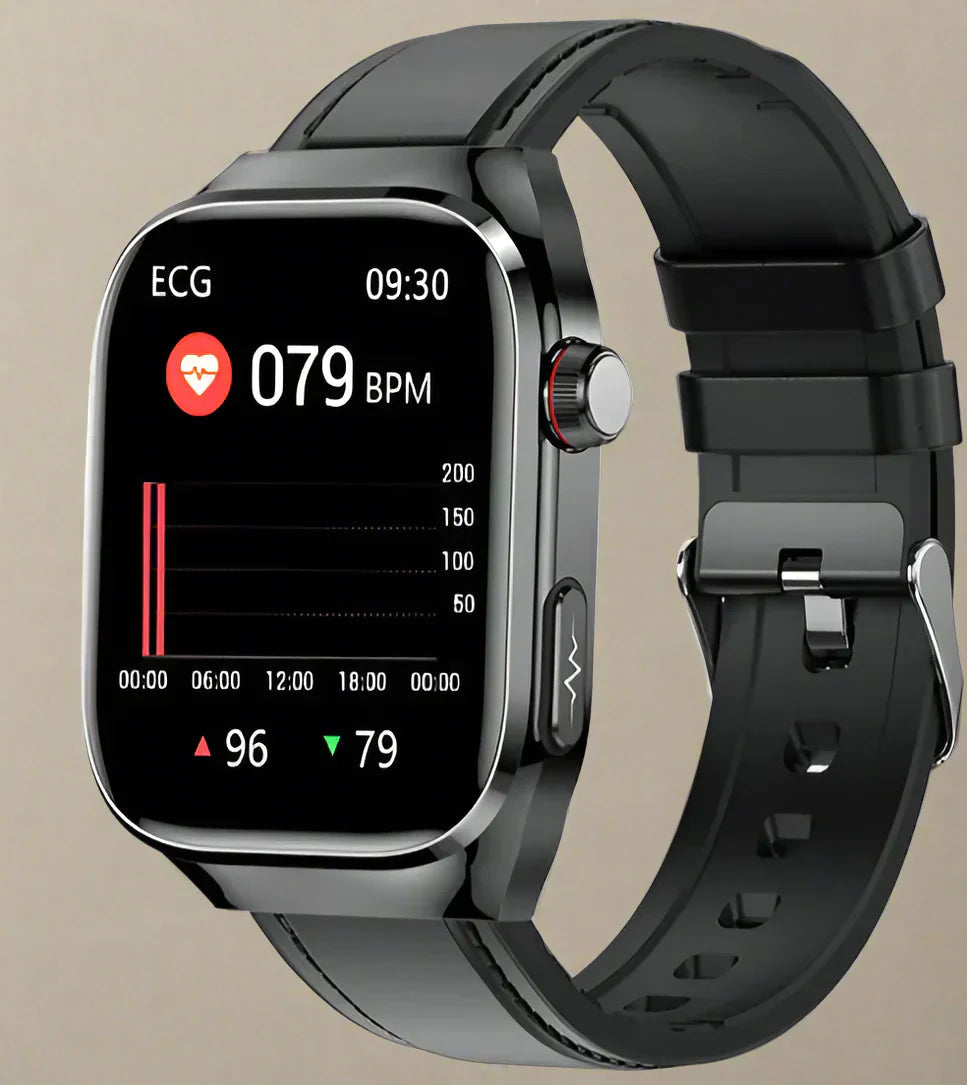 Reloj Inteligente de Salud con EKG y Pantalla AMOLED de 2,04 – Monitorea el Pulso, Azúcar en Sangre y Más