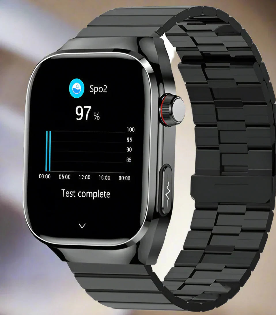 Reloj Inteligente de Salud con EKG y Pantalla AMOLED de 2,04 – Monitorea el Pulso, Azúcar en Sangre y Más