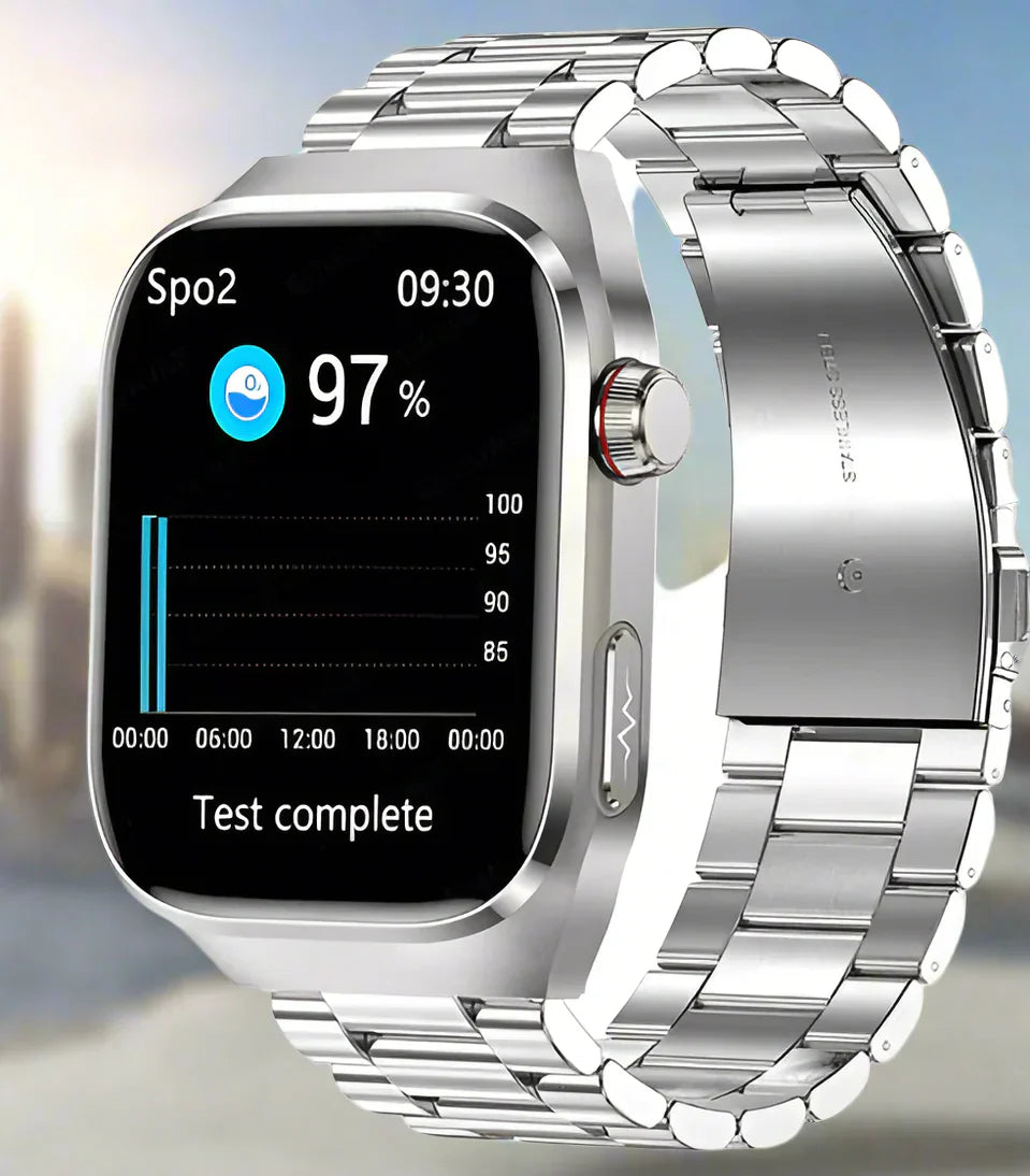 Reloj Inteligente de Salud con EKG y Pantalla AMOLED de 2,04 – Monitorea el Pulso, Azúcar en Sangre y Más