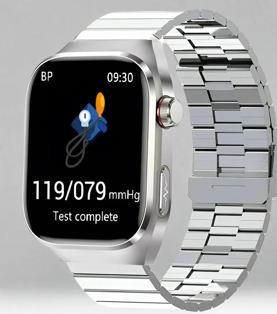 Reloj Inteligente de Salud con EKG y Pantalla AMOLED de 2,04 – Monitorea el Pulso, Azúcar en Sangre y Más