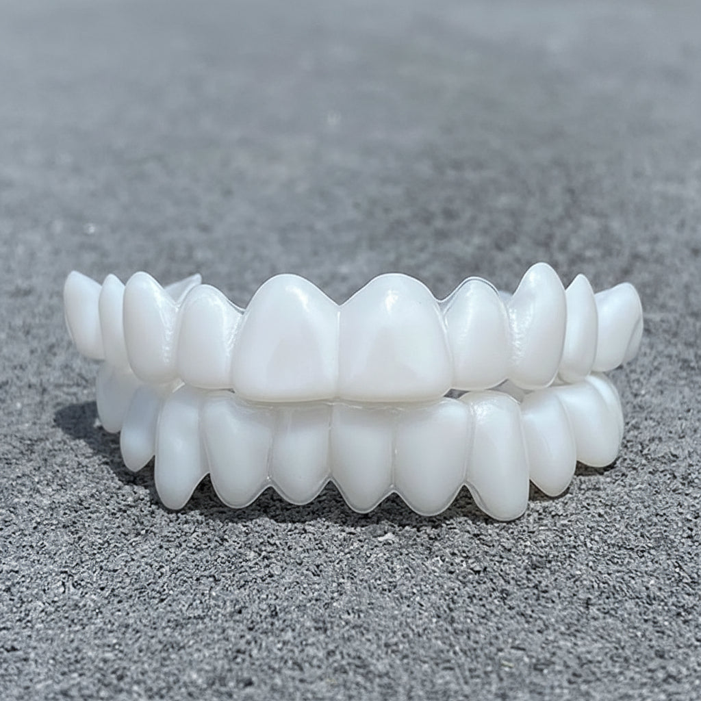 ORALUXE - Dentaduras estéticas reutilizables con lentes dentales blancos para una sonrisa brillante, natural y confiada