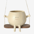 Maceta Portátil con Carita Sonriente para Decoración