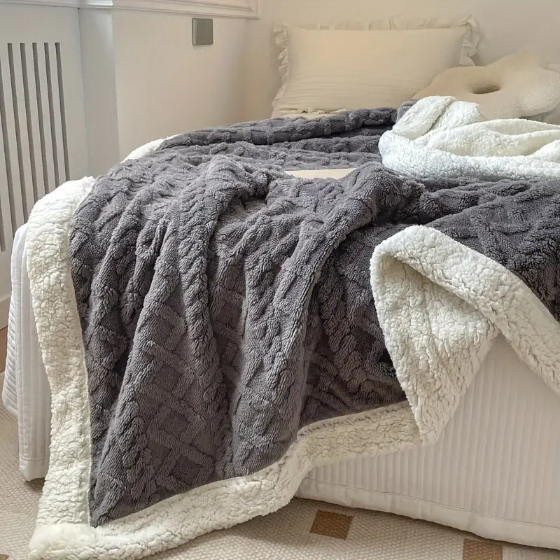 Manta de Lanzar de Forro Sherpa Reversible Snuggle