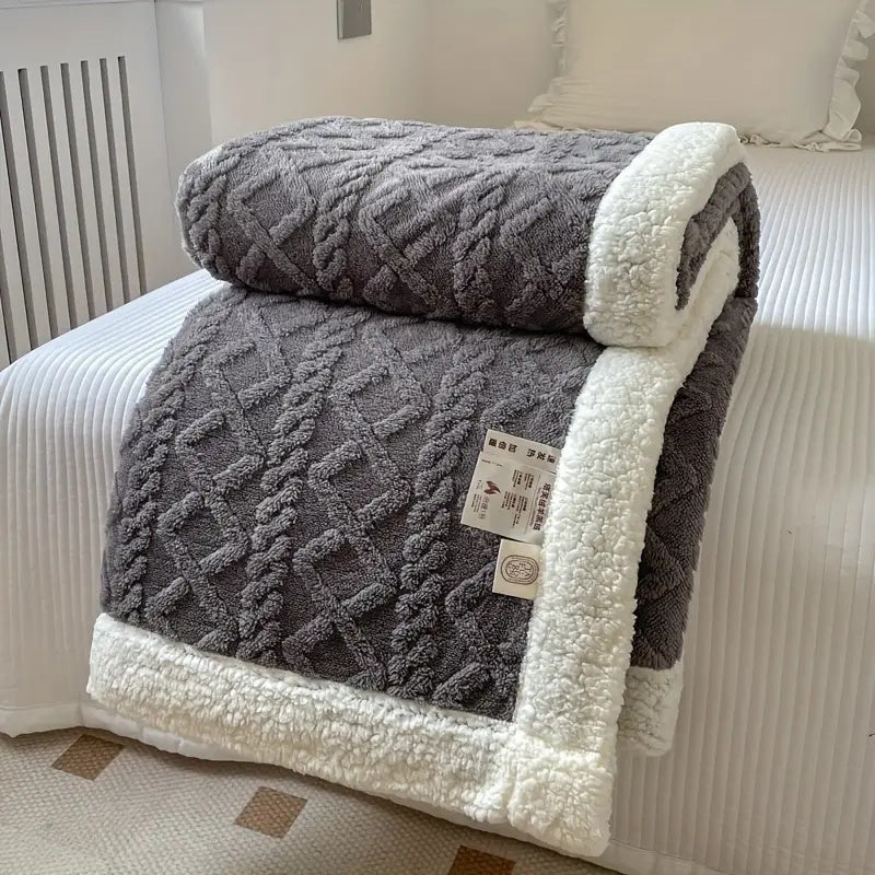 Manta de Lanzar de Forro Sherpa Reversible Snuggle