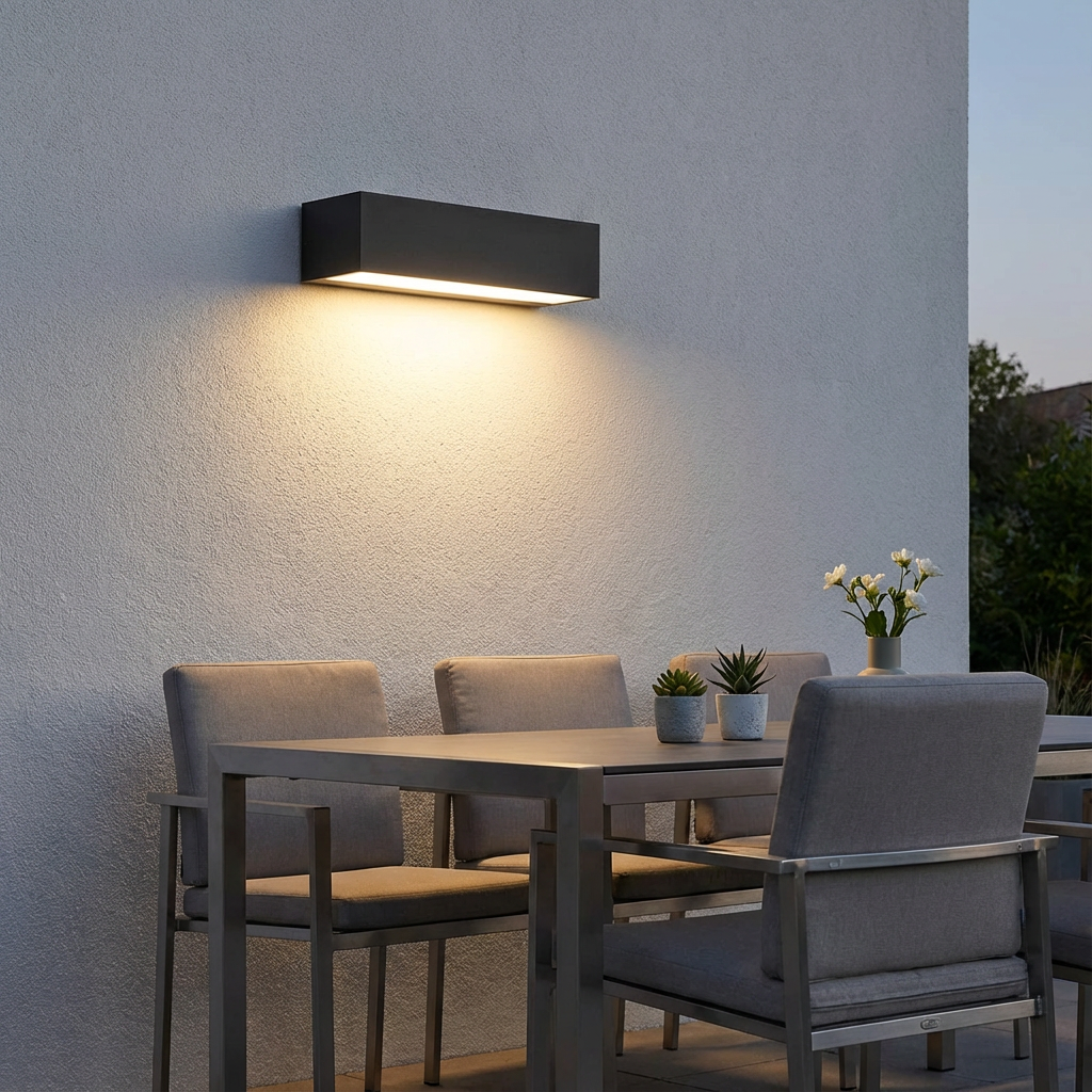 Lámpara de Pared Solar LED – Lámpara Minimalista para Exterior con IP65