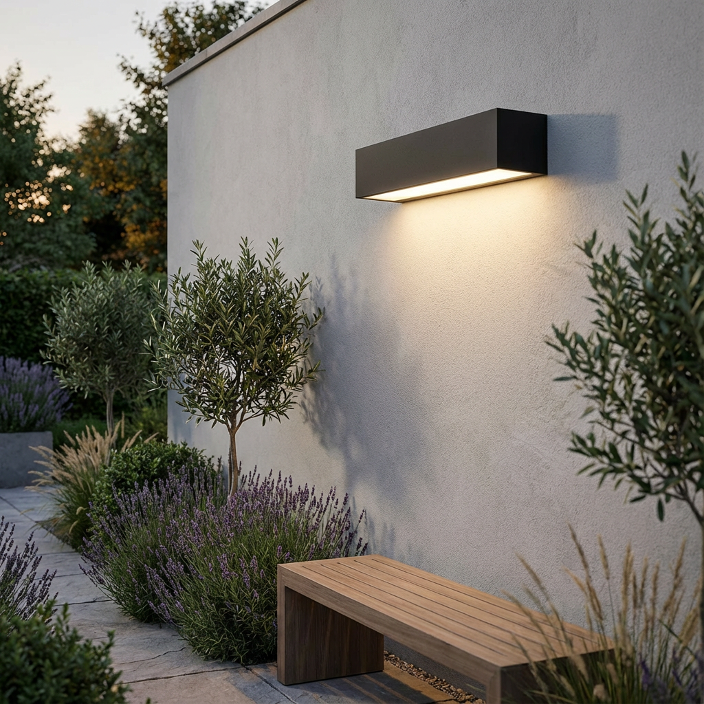 Lámpara de Pared Solar LED – Lámpara Minimalista para Exterior con IP65