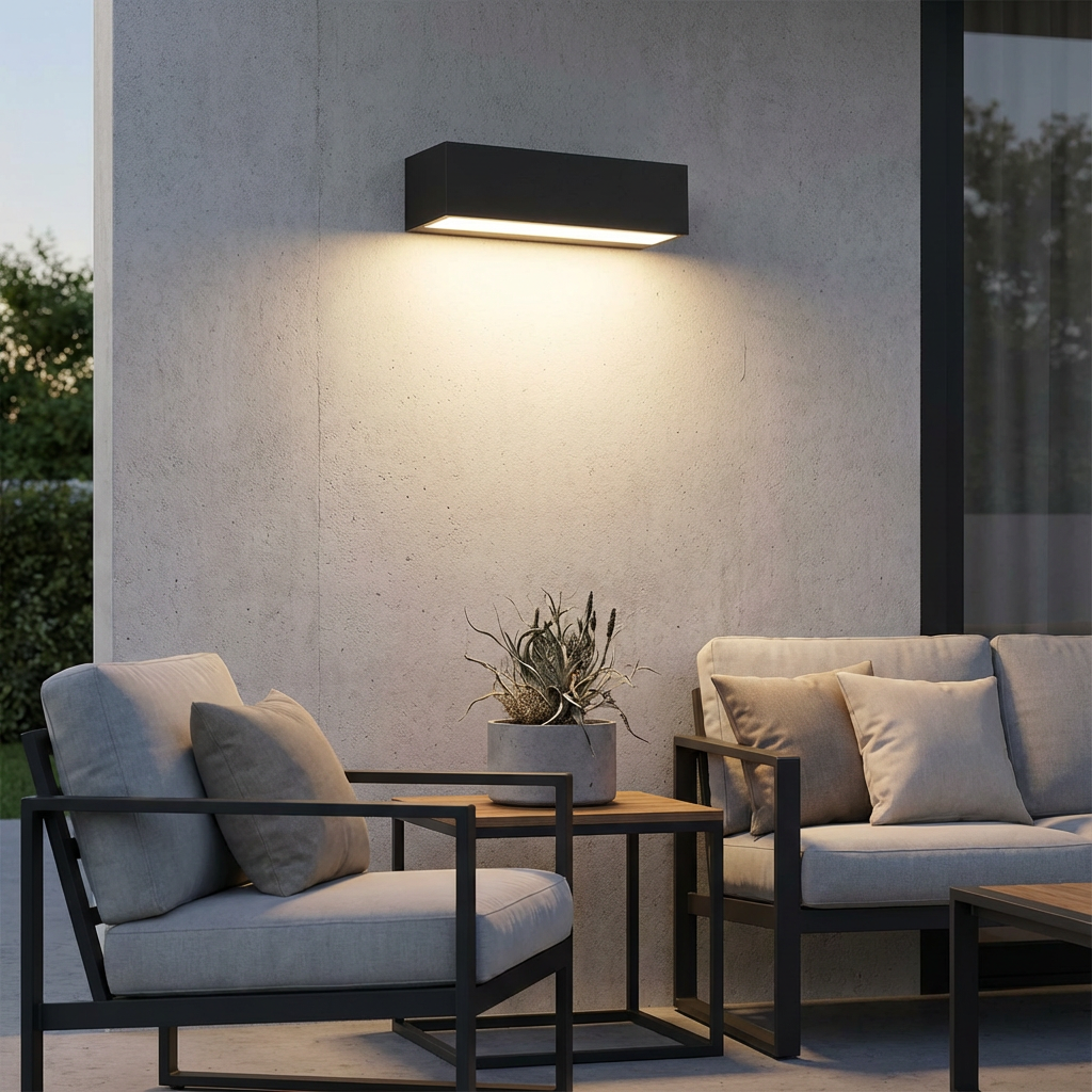 Lámpara de Pared Solar LED – Lámpara Minimalista para Exterior con IP65